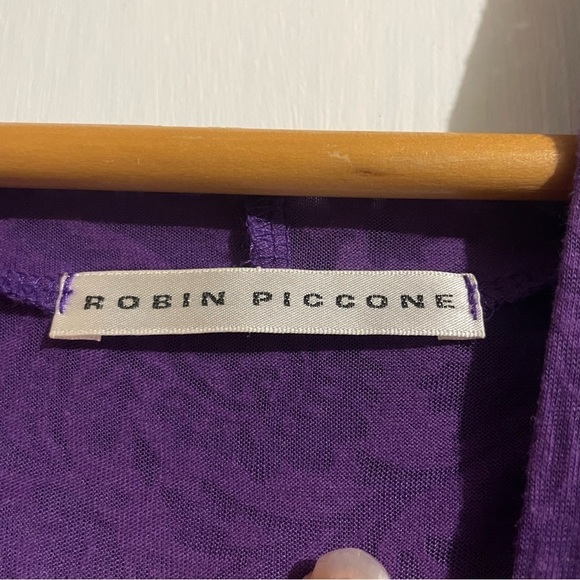 Robin Piccone Purple Hooded Coverup Dress Sleeveless Paisley Print - Picture 6 of 11